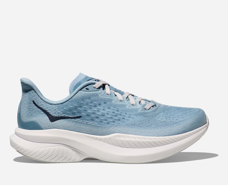 HOKA Women's Mach 6 Road Running Shoes in Drizzle/White, Size 4