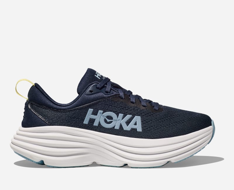 HOKA Women's Bondi 8 Road Running Shoes in Varsity Navy/White, Size 10.5