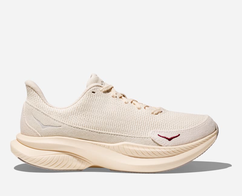 HOKA Women's Mach 6 LS Reformation Crochet Lifestyle Shoes in Eggnog/Shortbread, Size 6