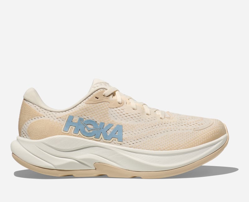 HOKA Women's Rincon 4 Shoes in Alabaster/Oak, Size 38 2/3