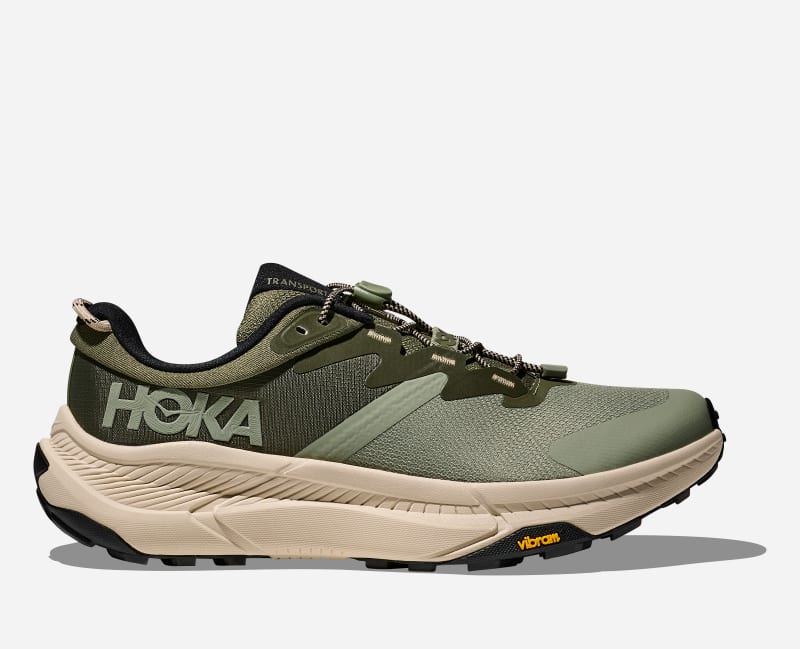 HOKA Men's Transport Shoes in Sea Moss/Eucalyptus, Size 47 1/3