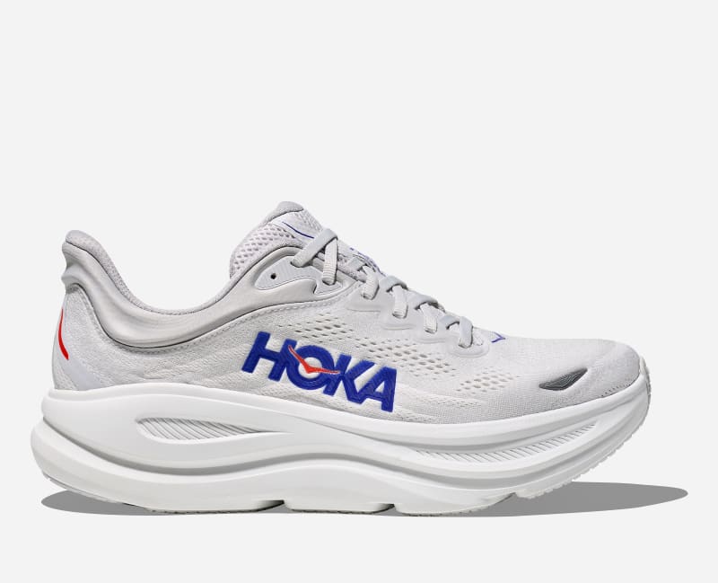 HOKA Men's Bondi 9 Shoes in Cosmic Grey/Ultramarine, Size 49 1/3