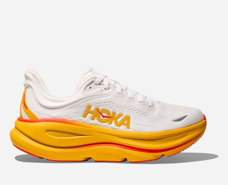 HOKA Bondi 9 Schuhe für Damen in Frost/Sunflower Größe 36 2/3 | Straße