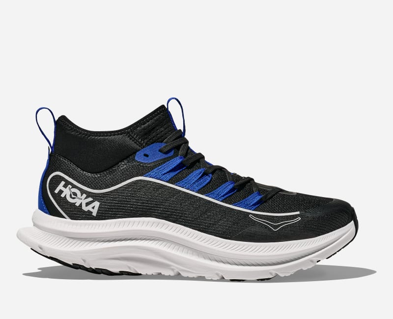 HOKA Men's Kawana Mid Shoes in Black/Ultramarine, Size 42 2/3