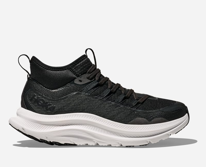 HOKA Women's Kawana Mid Shoes in Black/White, Size 38 2/3