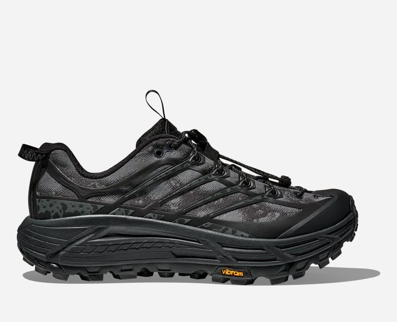 HOKA Stealth/tech Mafate Three2 in Black/Carbon Black, Size 36 2/3