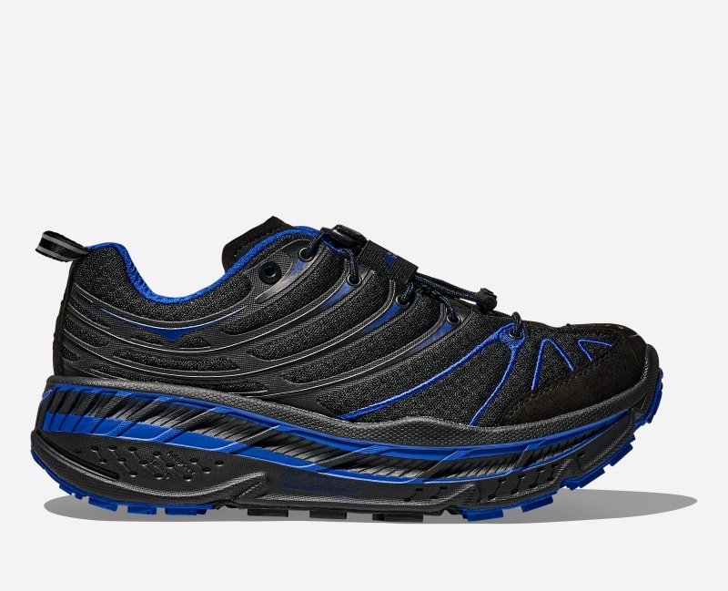 HOKA Stinson Evo OG Chaussures en Black/Ultramarine Taille 44 2/3 | Lifestyle