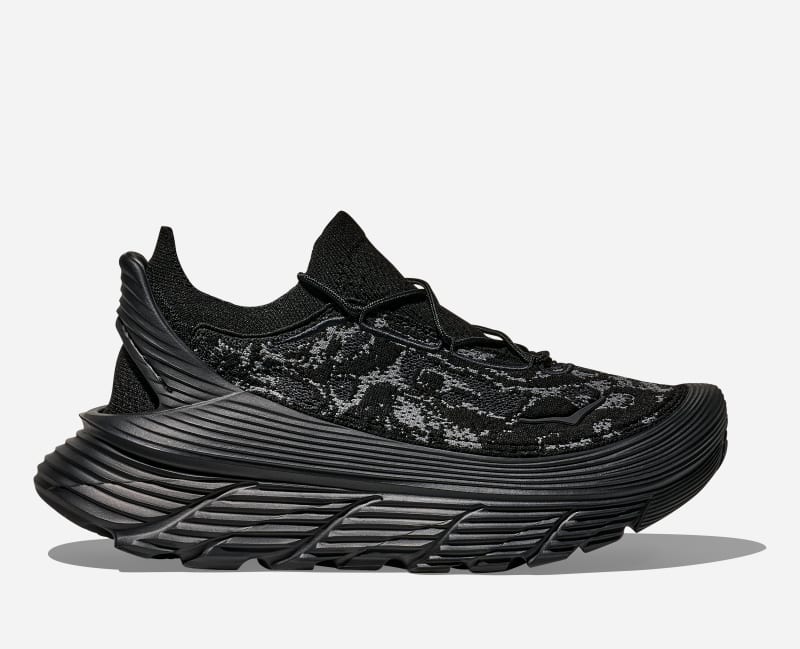 HOKA Stealth/Tech Restore Chukka Lifestyle Shoes in Carbon Black/Black, Size 9.5