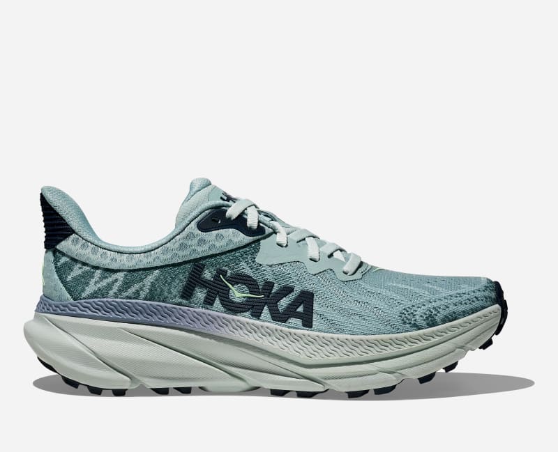 HOKA Women's Challenger 7 Trail Running Shoes in Druzy/Droplet, Size 39 1/3 W