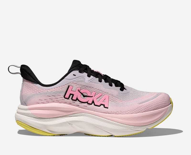 HOKA Women's Skyflow Road Running Shoes in Starlight Glow/Carnation, Size 9