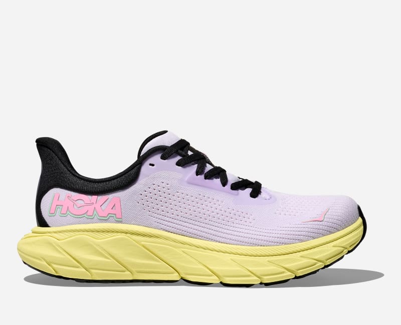 HOKA Women's Arahi 7 Shoes in Starlight Glow/Yuzu, Size 36 2/3 W