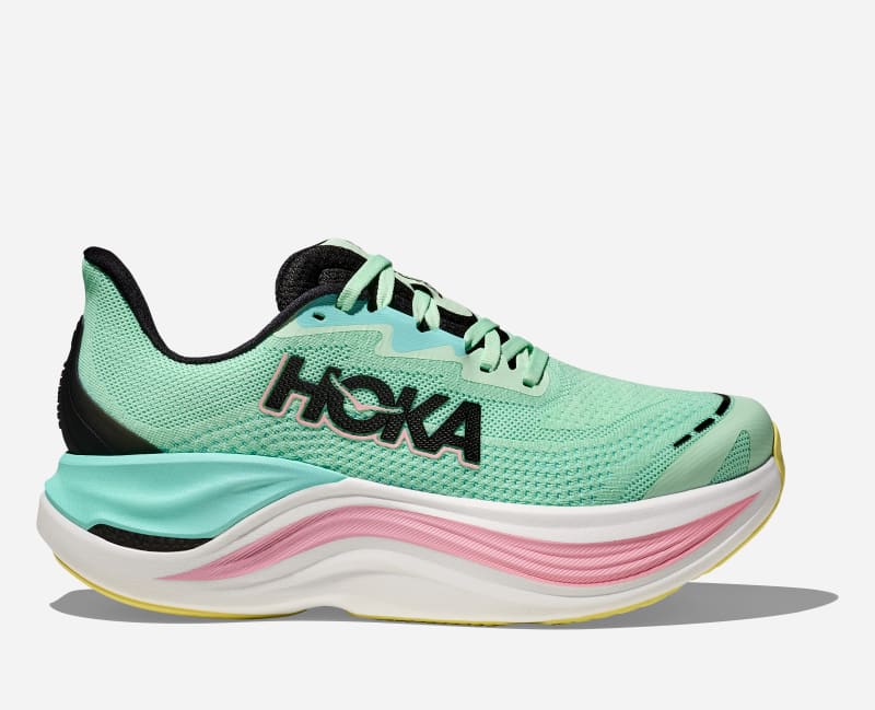 HOKA Women's Skyward X Shoes in Mint Fluorite/Blue Spark, Size 39 1/3