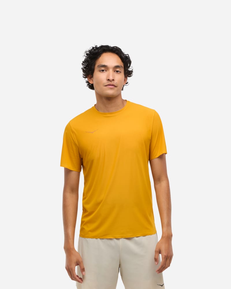 HOKA Maglia da running Airolite per Uomo in Varsity Yellow Taglia S | T-Shirts