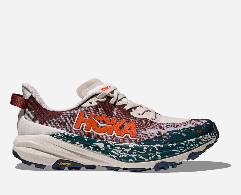 HOKA Speedgoat 6 løpesko i farger putty/blå twilight, størrelse: 46 2/3