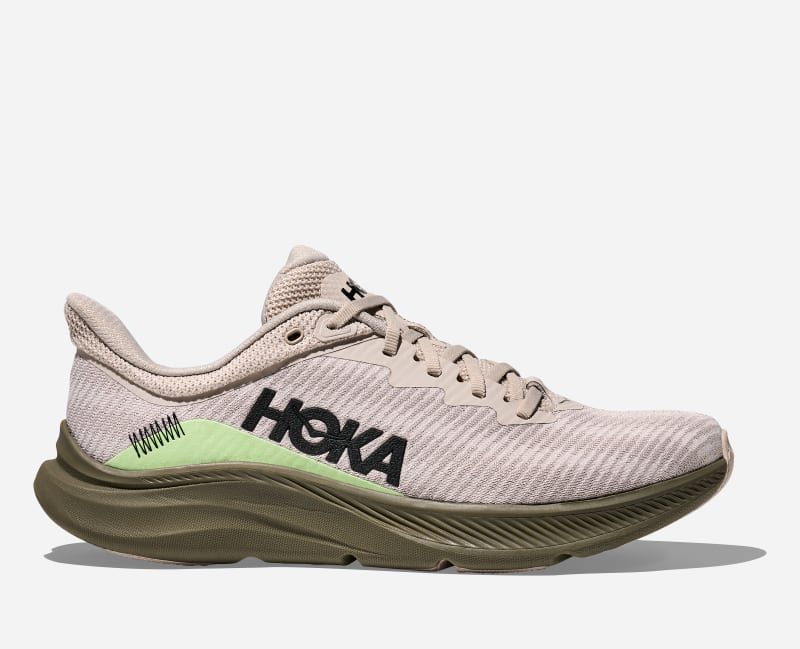 HOKA Men's Solimar Shoes in Putty/Eucalyptus, Size 49 1/3