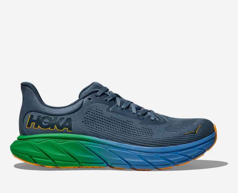 HOKA Men's Arahi 7 Running Shoes in Thunder Cloud/Stormy Skies, Size 44