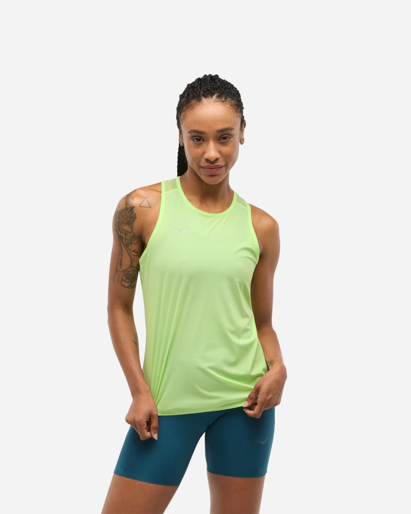 HOKA Women's Airolite Run Tank in Tart Apple, Size Small