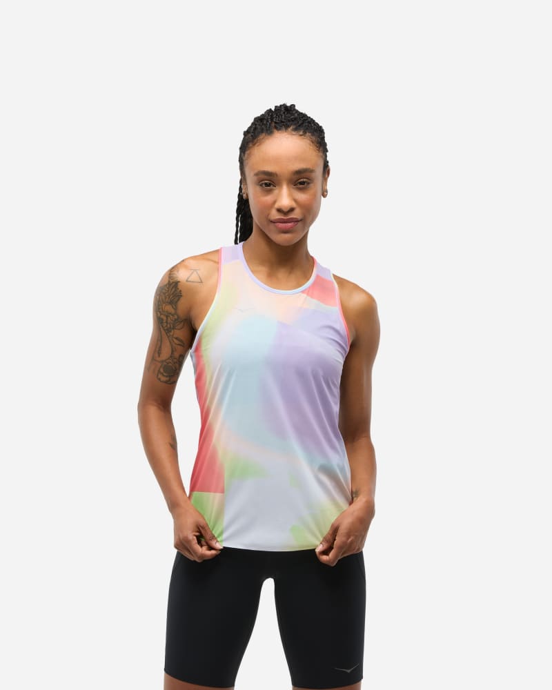HOKA Canotta da running Airolite per Donna in Grapefruit Mist Taglia XS | Gilet