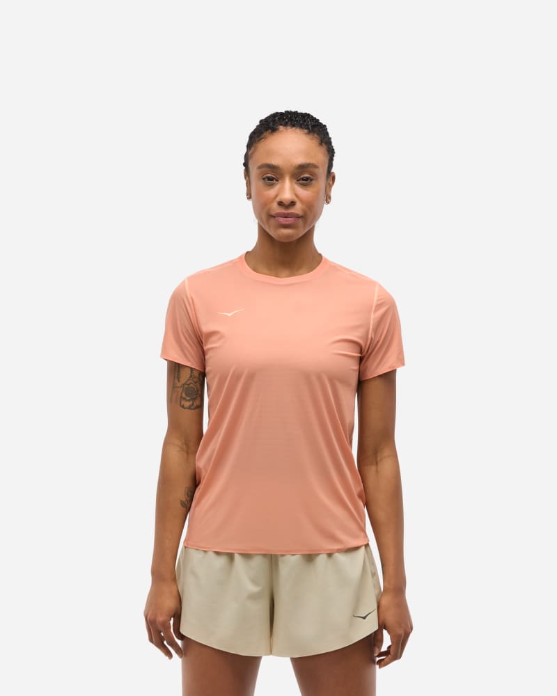 HOKA Maglia da running Airolite per Donna in Dry Clay Taglia XS | T-Shirts