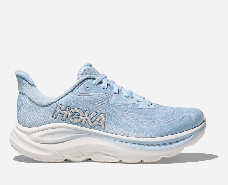 HOKA Clifton 10 Schuhe für Damen in Glacier Blue/Silver Größe 39 1/3 | Straße