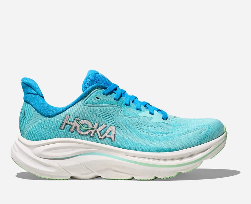 HOKA Clifton 10 Schoenen voor Dames in Skyward Blue, maat 43 1/3 Breed | Road