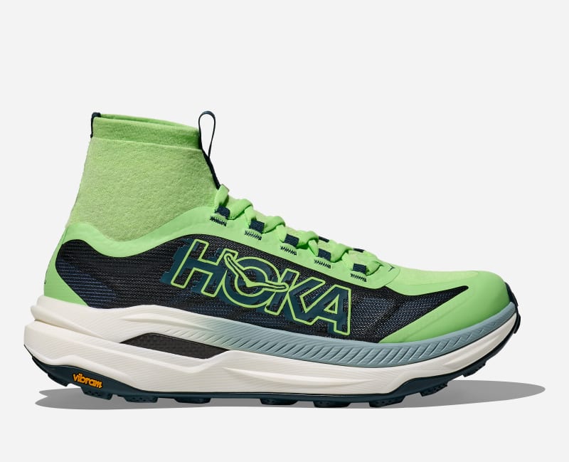 HOKA Men's Tecton X 3 Trail Running Shoes in Tart Apple/Blue Twilight, Size 47 1/3