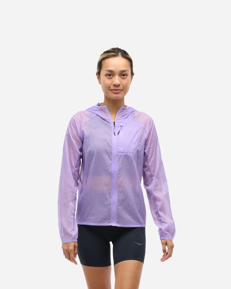 HOKA Women's Skyflow Jacket in Aster Flower, Size Large