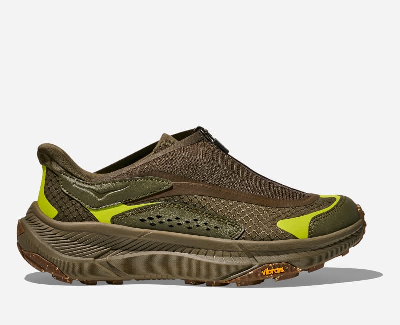 HOKA Project Transport livsstilsko i farger deep umber/antique olive, størrelse: 41 1/3