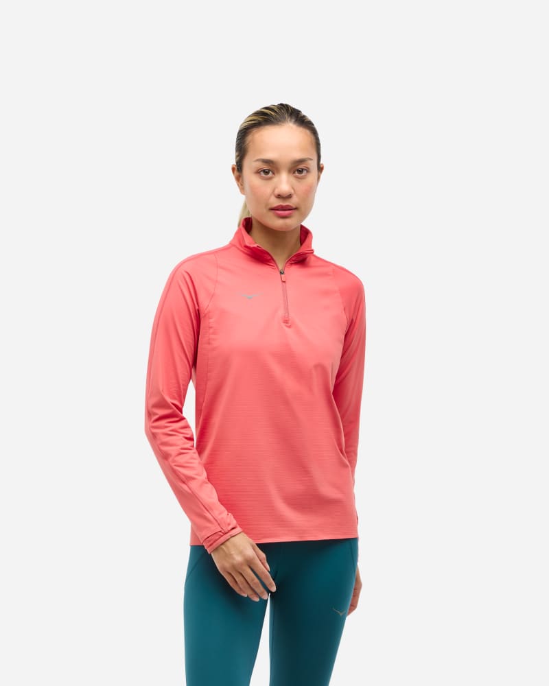 HOKA GlideTech Top mit Viertelreißverschluss für Damen in Grapfruit Größe XL | Jacken