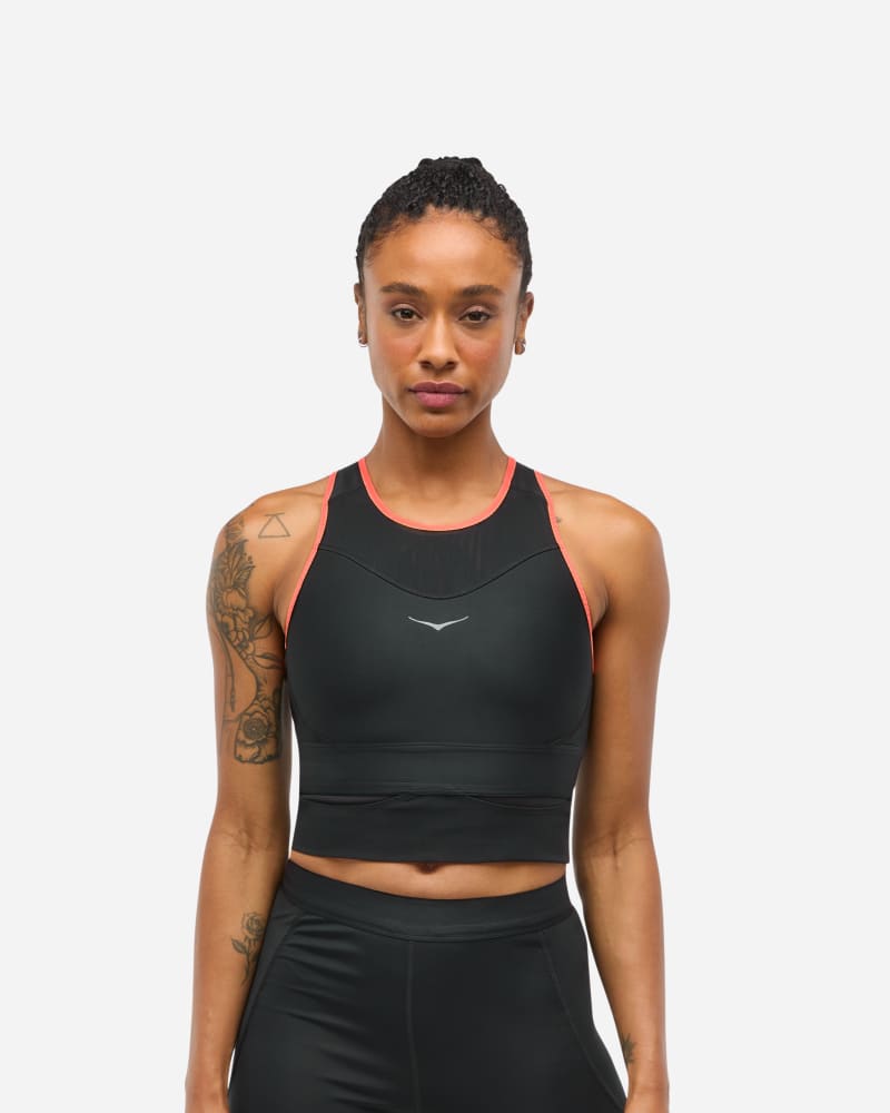 HOKA Women's Race Day Bra in Black, Size Large