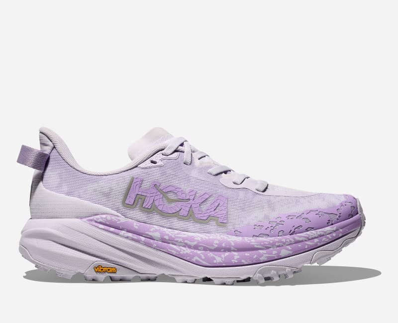 HOKA Speedgoat 6 Chaussures pour Femme en Starlight Glow/Aster Flower Taille 39 1/3 | Trail