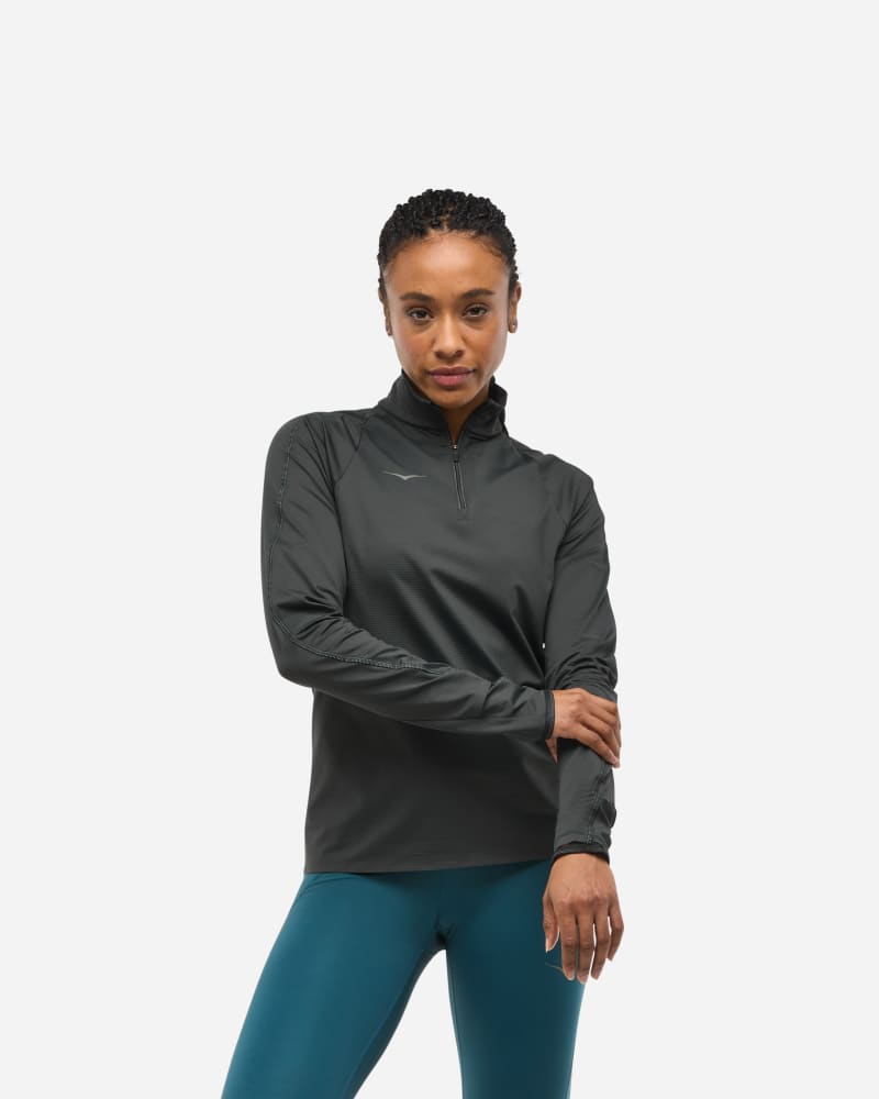HOKA GlideTech-vest met kwartrits voor Dames in Black, maat S | Jassen