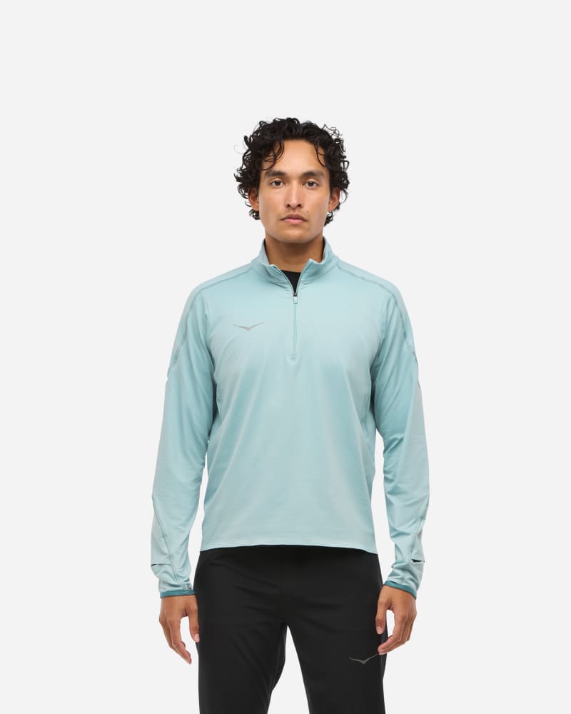 HOKA Men's Glidetech Quarter Zip in Druzy, Size Large