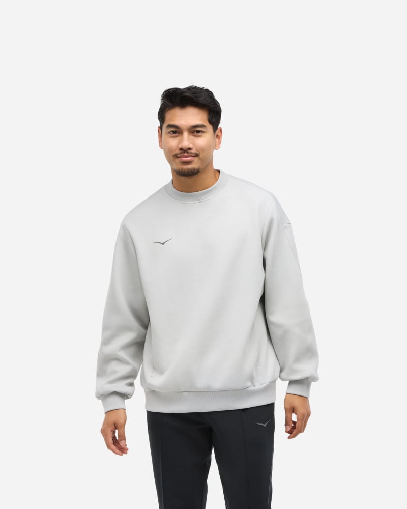 HOKA Kaitoro Knit Crew voor Heren in Stardust, maat XL | Fleeces En Hoodies