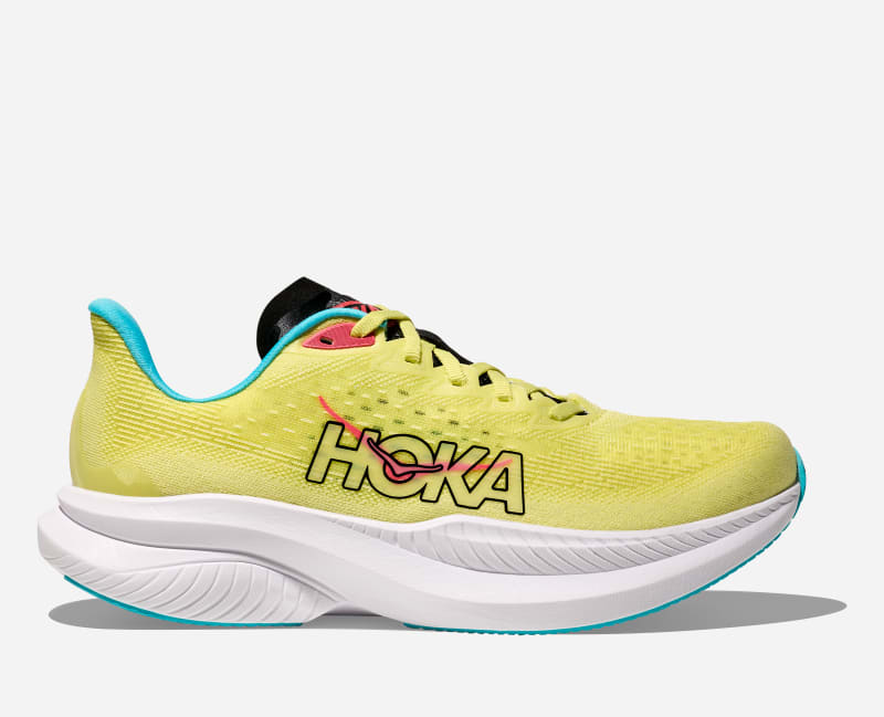 HOKA Mach 6 løpesko i farger yuzu/cielo blå, størrelse: 44