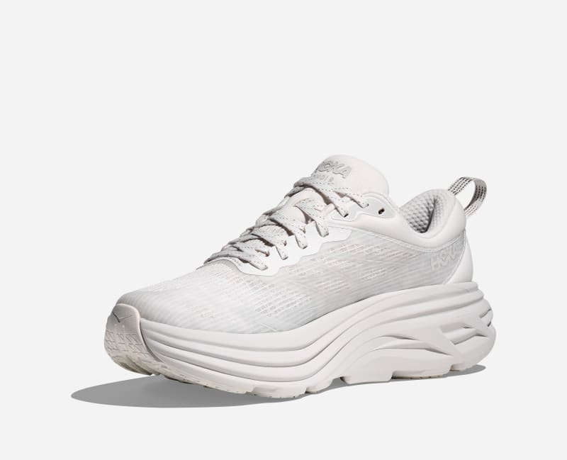HOKA Stealth/Tech Bondi 8 Caged Scarpe in White/Cosmic Grey Taglia 44 2/3 | Shoes