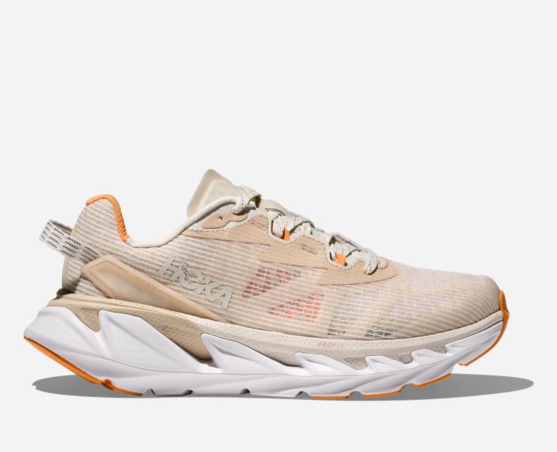 HOKA Elevon 2 TS Shoes in Alabaster/Solar Flare, Size 43 1/3