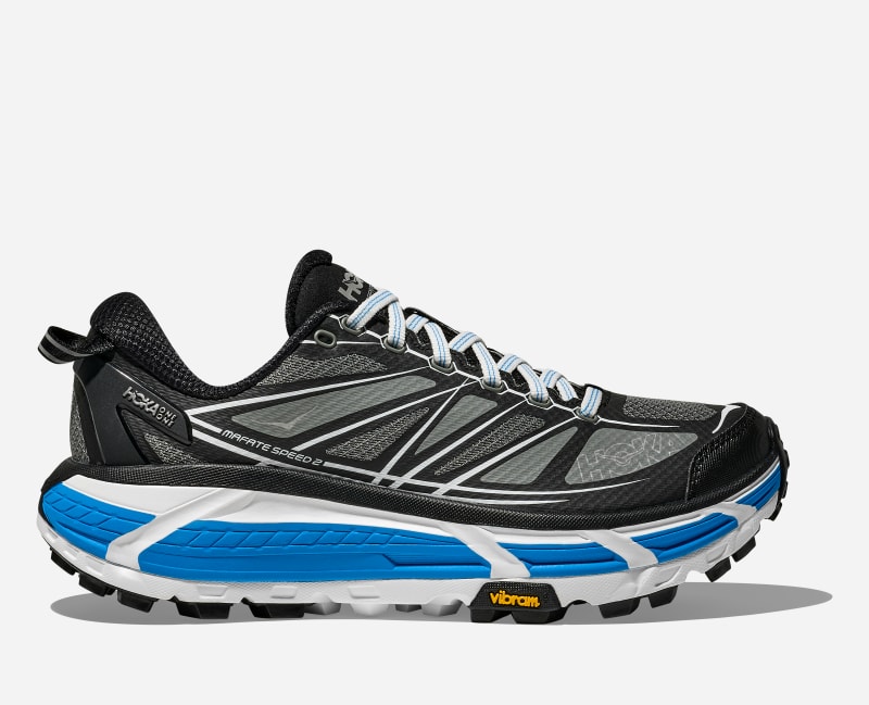 HOKA Mafate Speed 2 in Black/White, Size 46
