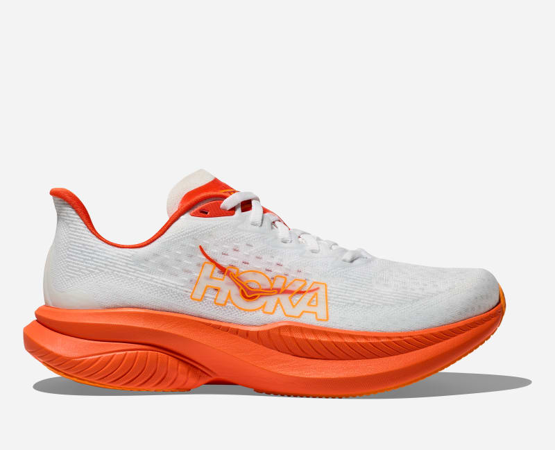 HOKA Mach 6 løpesko i farger frost/lava, størrelse: 43 1/3