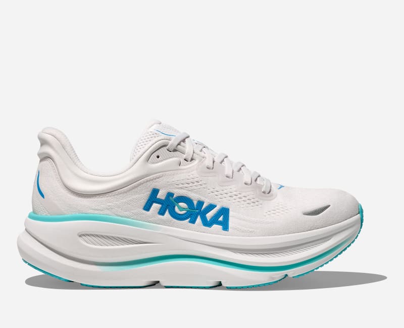 HOKA Bondi 9 Schoenen voor Heren in White, maat 45 1/3 Normaal | Road