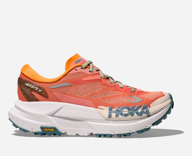 HOKA Women's Mafate X Trail Running Shoes in Feldspar/Mountain Fog, Size 41 1/3