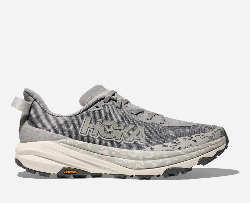 HOKA Speedgoat 6 Chaussures pour Homme en Stellar Grey/Alabaster Taille 45 1/3 | Trail