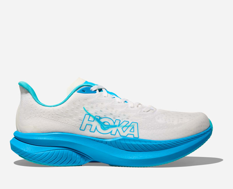 HOKA Mach 6 løpesko i farger hvit/skyward blå, størrelse: 40