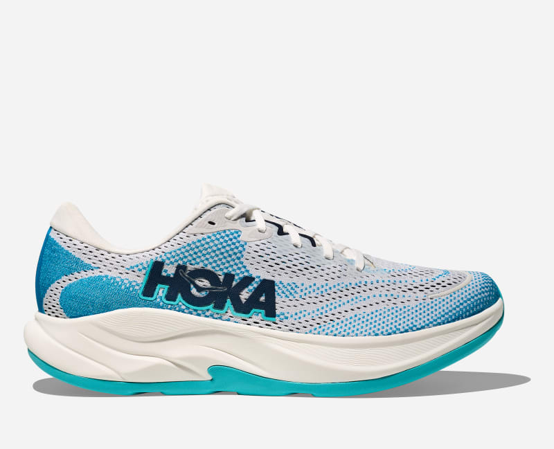 HOKA Men's Rincon 4 Running Shoes in Frost/Skyward Blue, Size 50 2/3