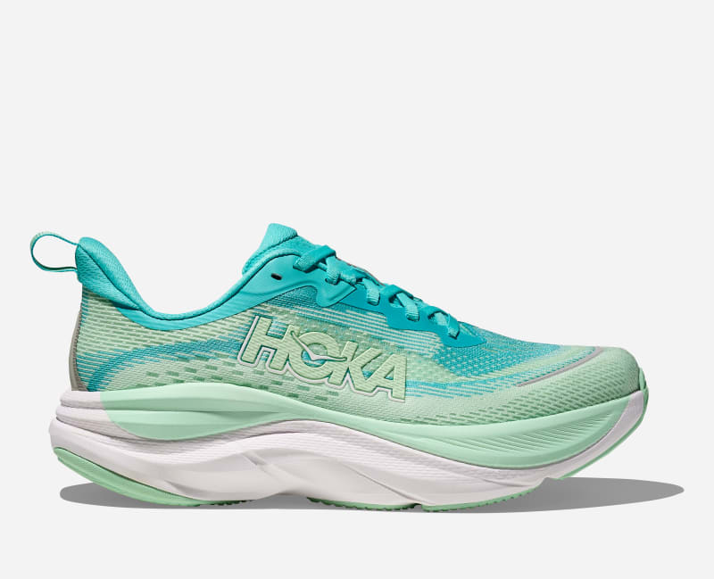 HOKA Skyflow Chaussures pour Femme en Cielo Blue/Mint Fluorite Taille 37 1/3 | Route