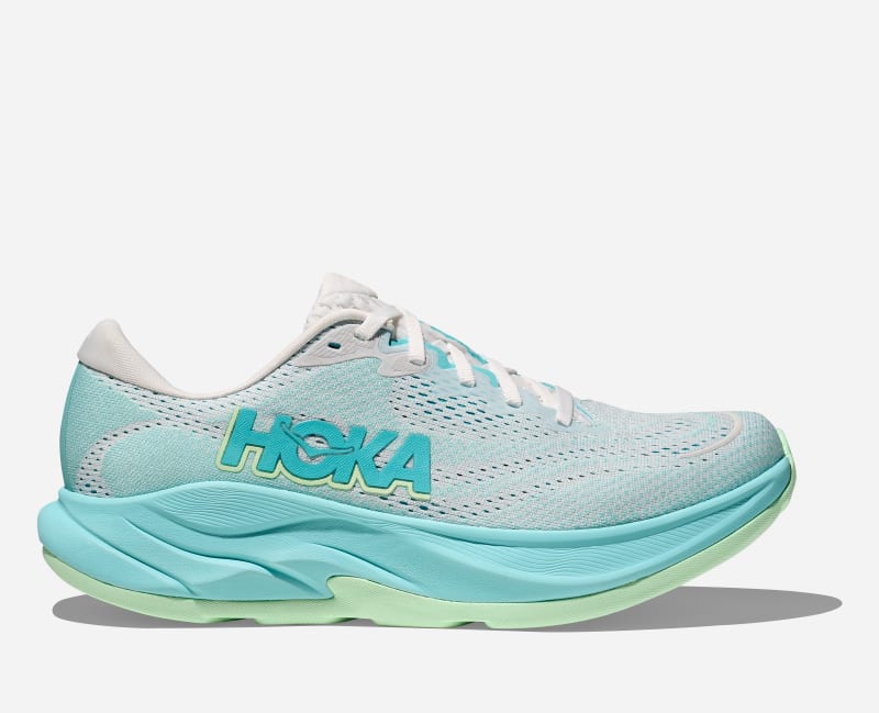 HOKA Women's Rincon 4 Shoes in Frost/Blue Spark, Size 36 2/3