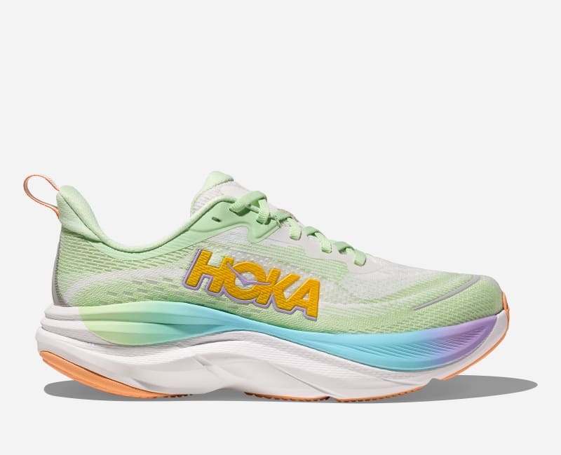 HOKA Men's Skyflow Shoes in Luna Moth/White, Size 41 1/3