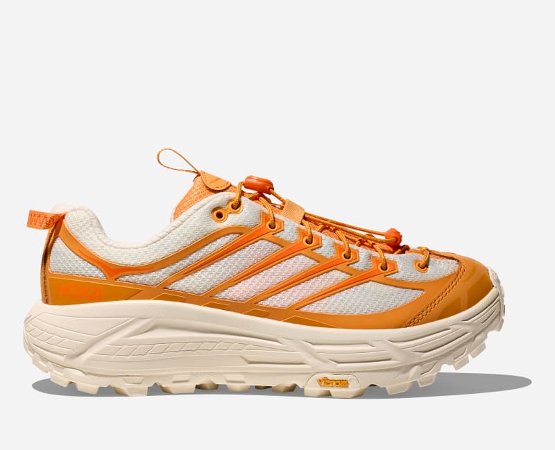 HOKA Mafate Three2 in Sun Coral/Alabaster, Size 41 1/3