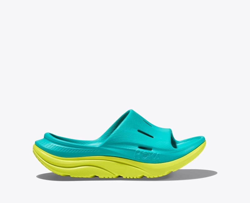 HOKA Kid's Ora Recovery Slide 3 in Ceramic/Evening Primrose, Size 6