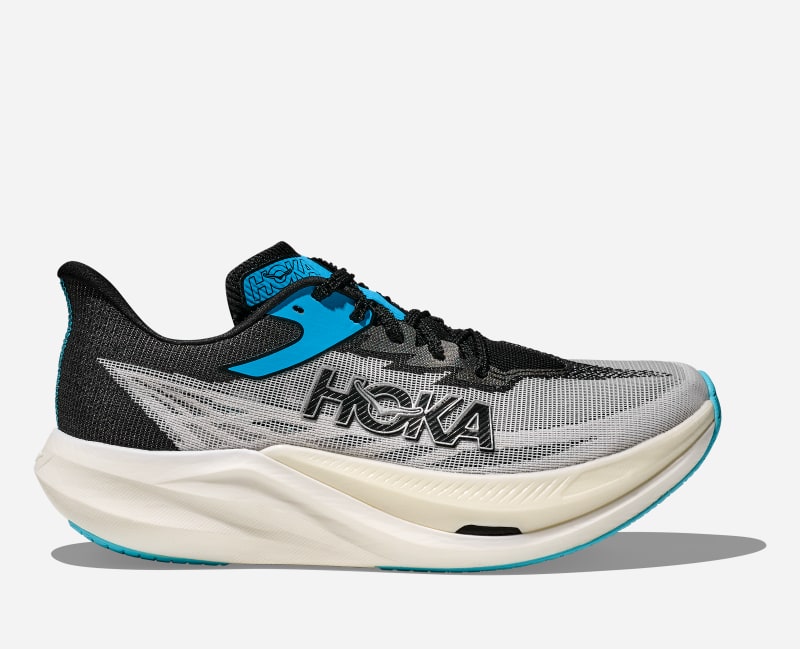 HOKA Rocket X 3 Scarpe in White/Black Taglia 44 2/3 | Track